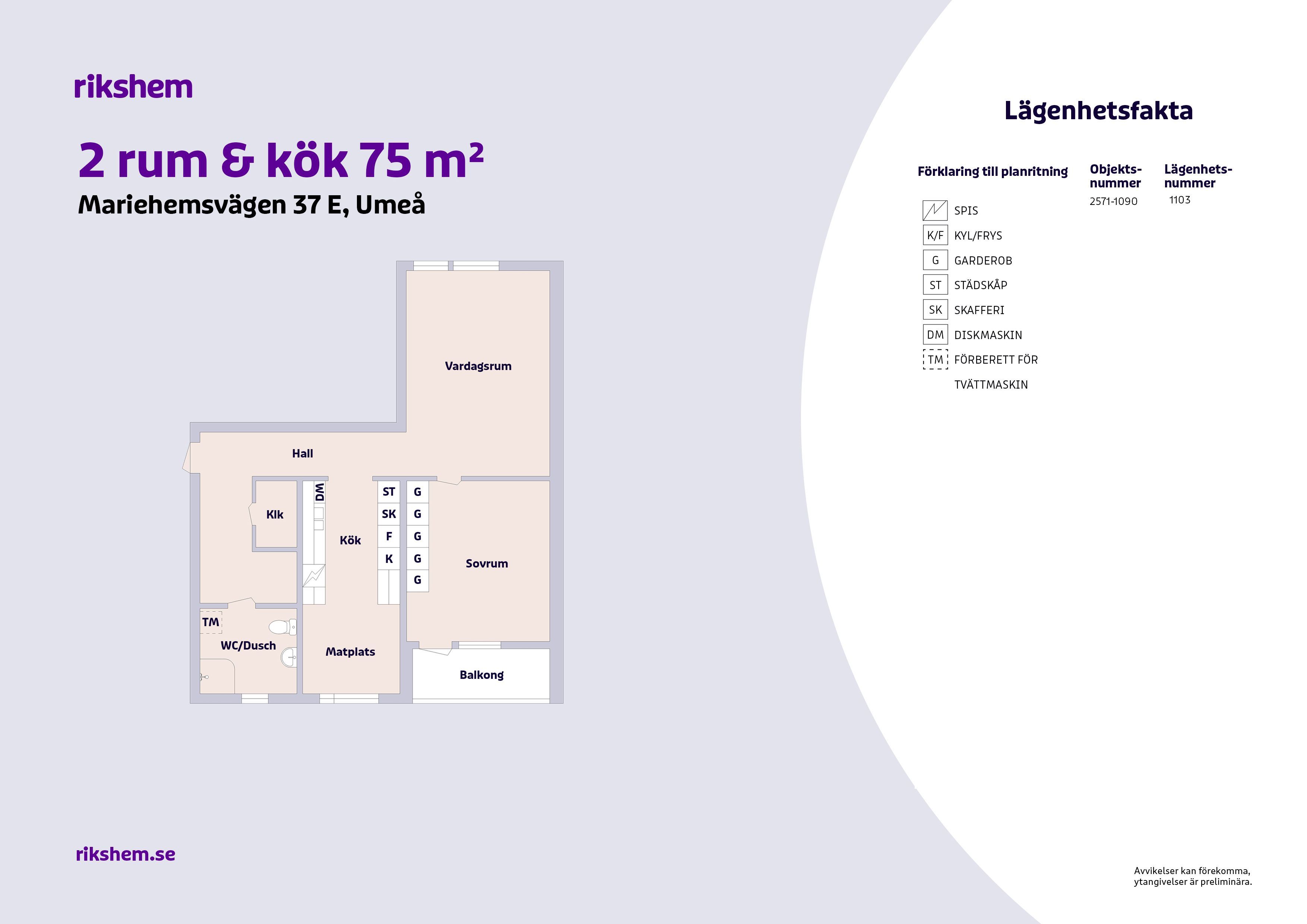2 rums lägenhet i Umeå 