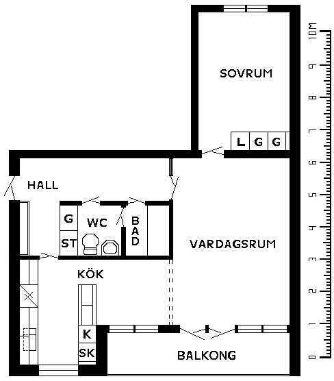 2 rums lägenhet i STOREBRO
