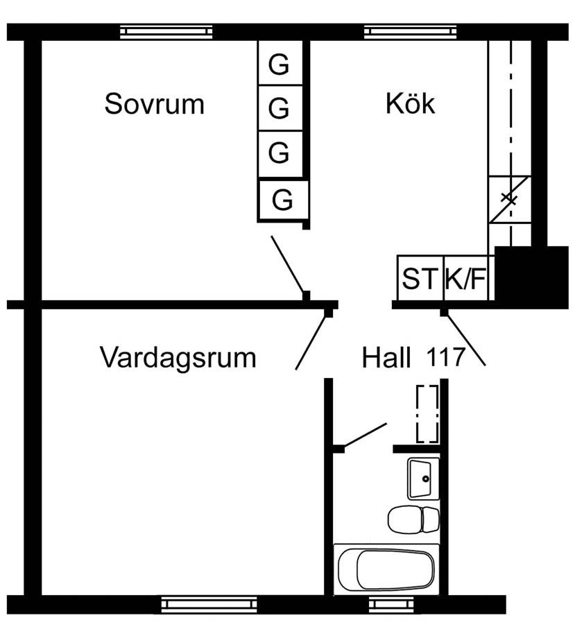 2 rums lägenhet i Boliden