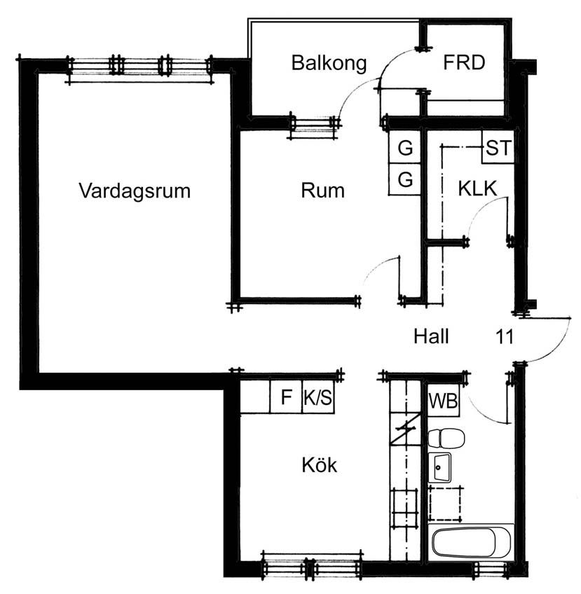 2 rums lägenhet i Burträsk