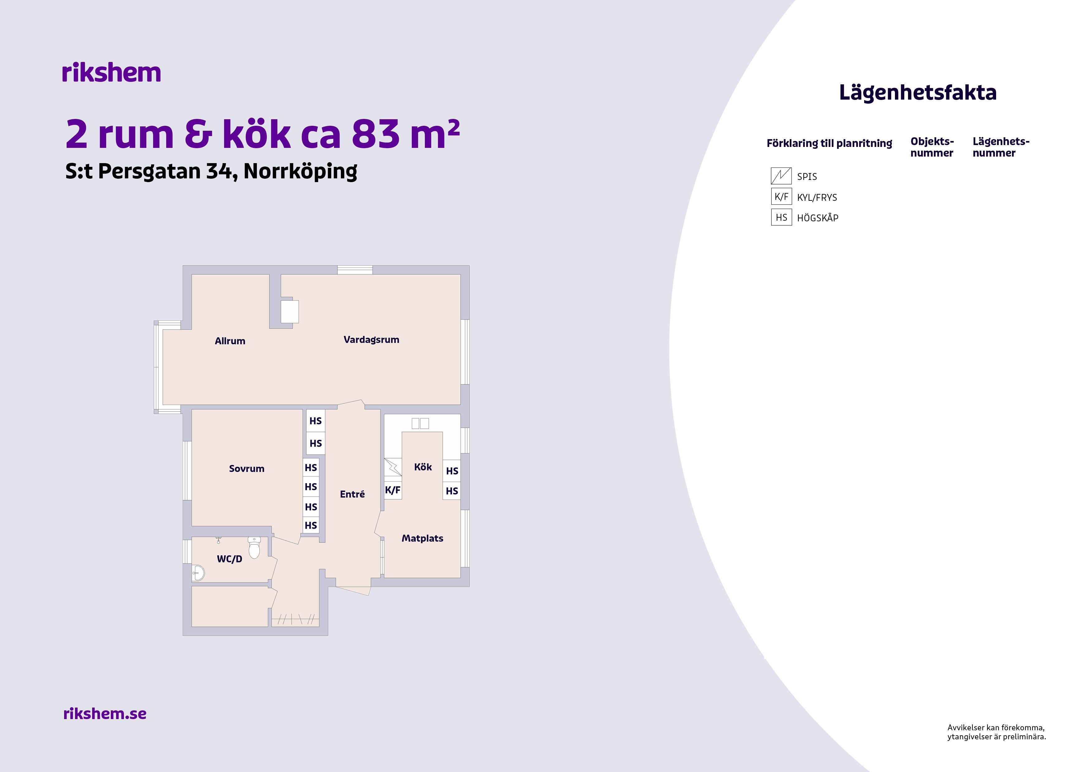 2 rums lägenhet i Norrköping 