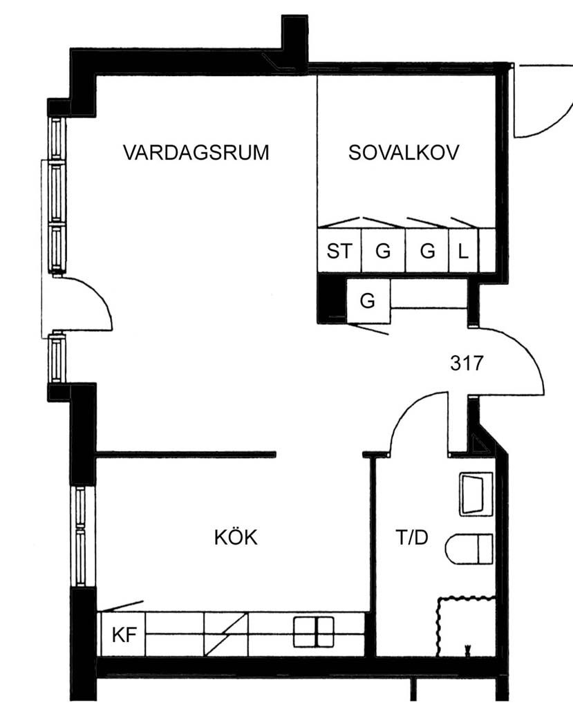 1 rums lägenhet i Skellefteå
