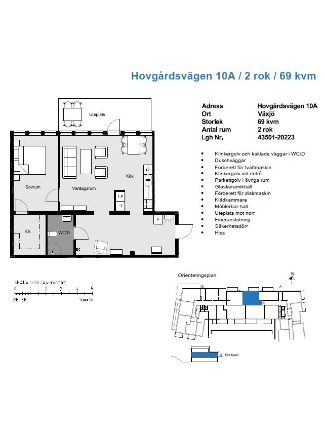 2 rums lägenhet i Växjö