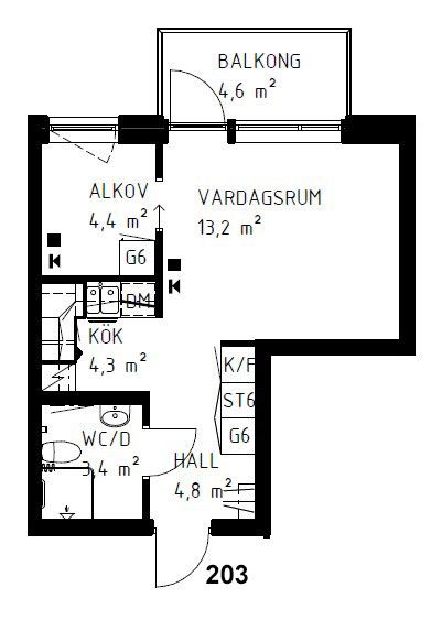 2 rums lägenhet i Skellefteå