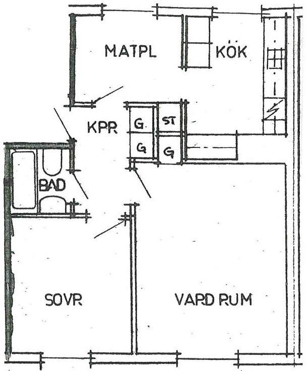 2 rums lägenhet i Oskarshamn