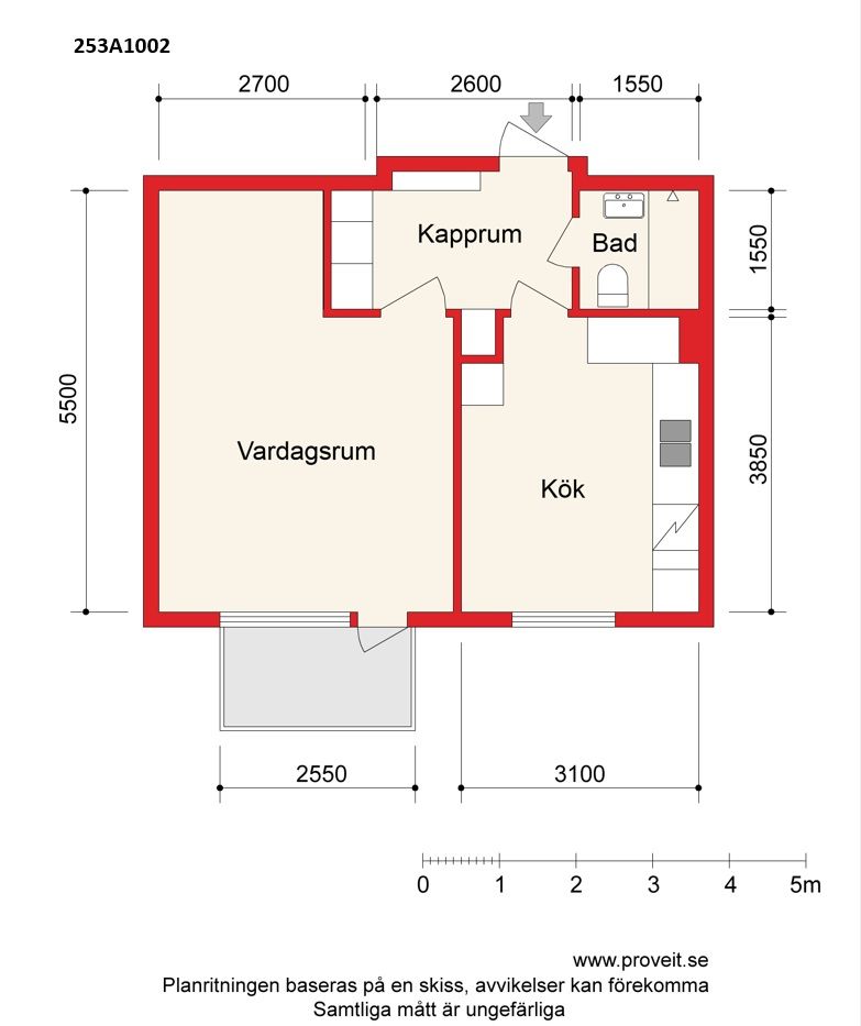 1 rums lägenhet i Norrtälje