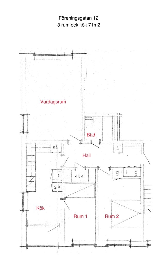 3 rums lägenhet i Knislinge