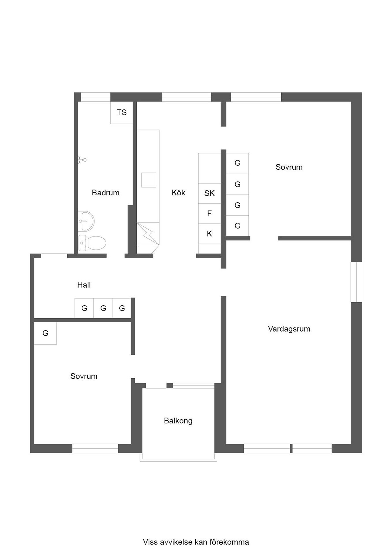3 rums lägenhet i Sundsbruk