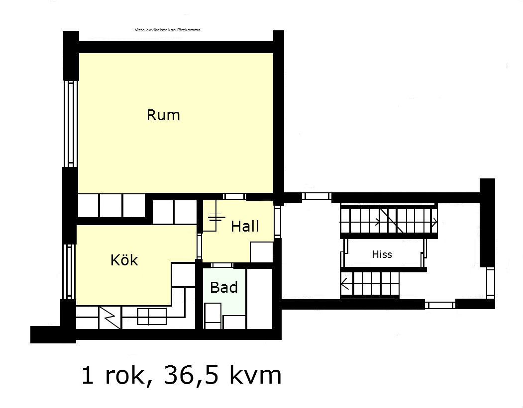1 rums lägenhet i Trelleborg