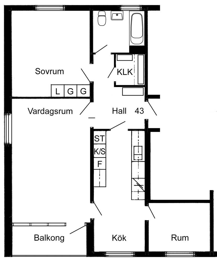 3 rums lägenhet i Byske