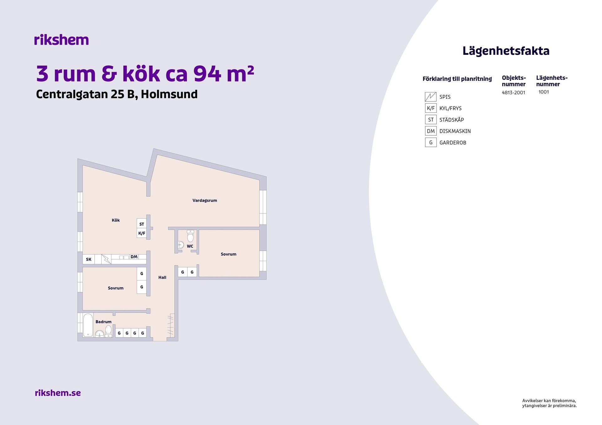 3 rums lägenhet i Umeå 