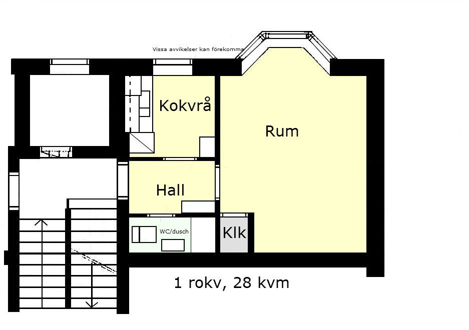 1 rums lägenhet i Trelleborg