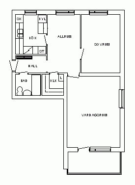 2 rums lägenhet i SÖDERHAMN