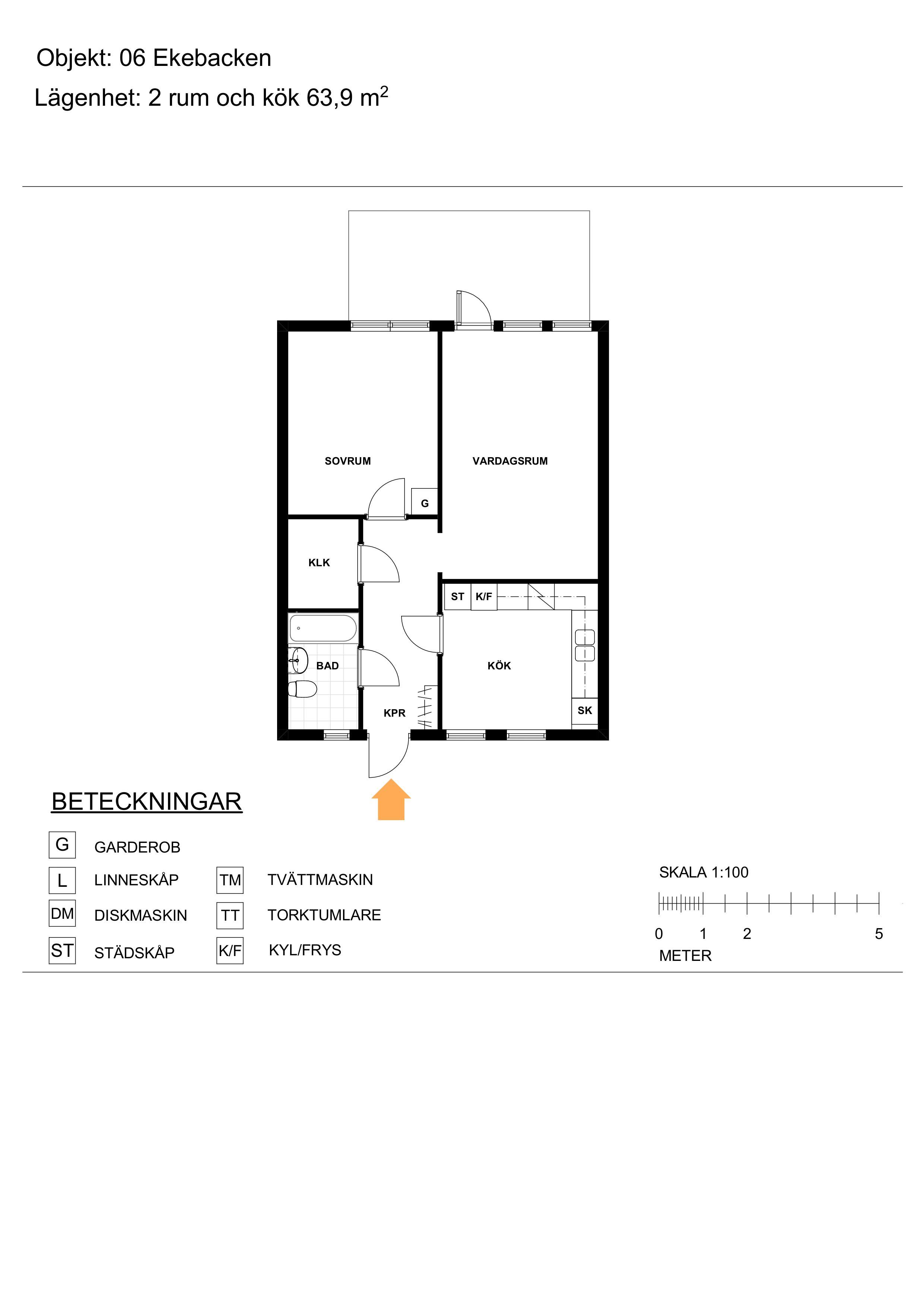 2 rums lägenhet i Ljungby
