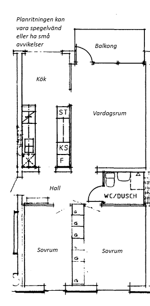 3 rums lägenhet i Nybro