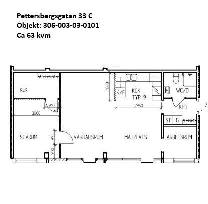 2 rum och kök suterräng