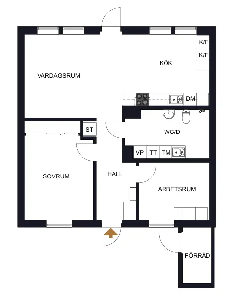 3 rok i markplan med hög standard i Viken
