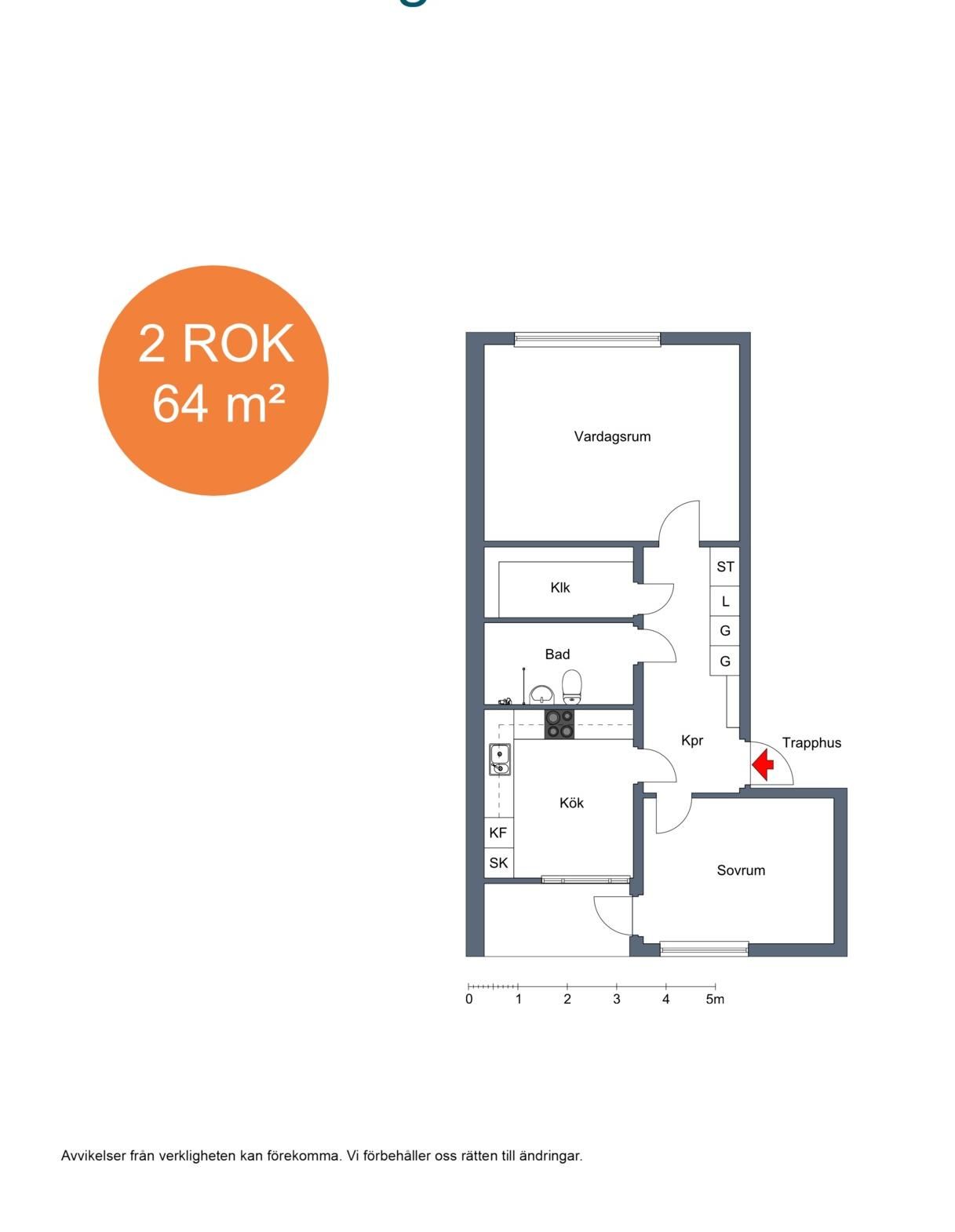 2 rums lägenhet i Eskilstuna