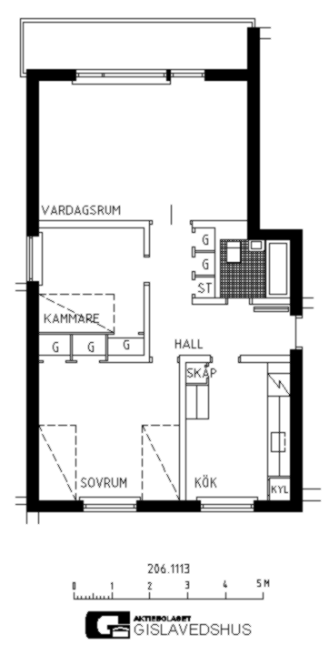 3 rums lägenhet i BROARYD
