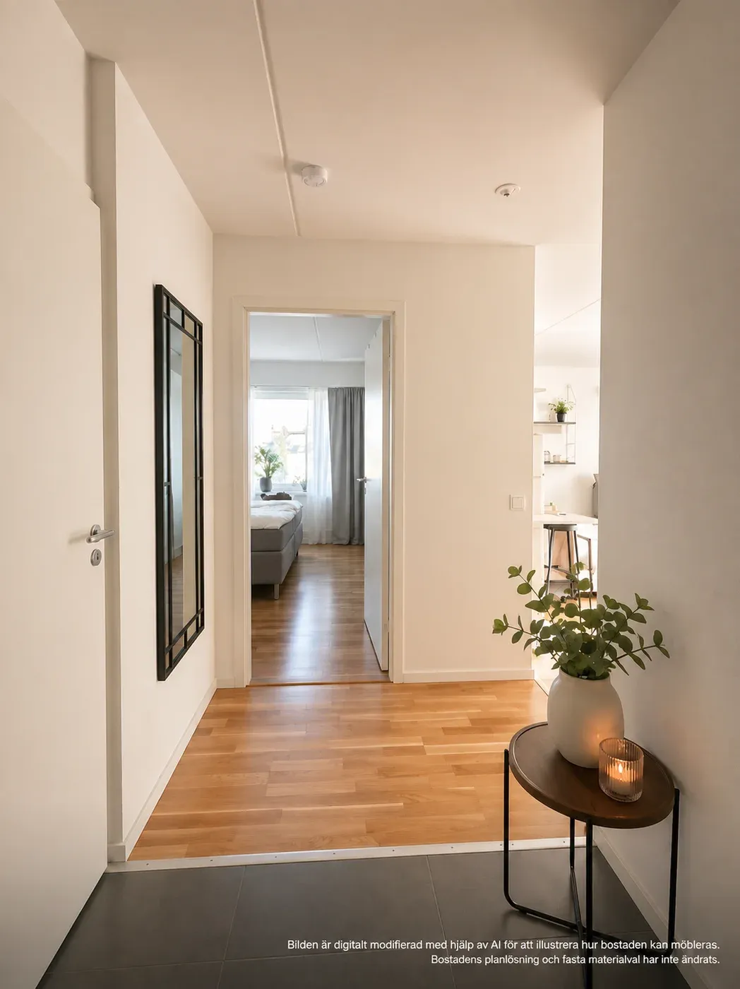 Ljus 2 rok på bottenvåning med egen uteplats