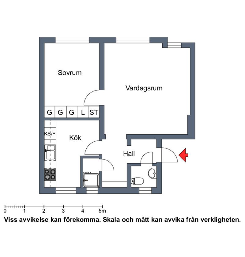 2 rums lägenhet i Motala