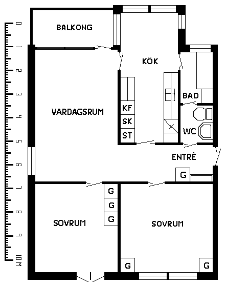 3 rums lägenhet i VIMMERBY