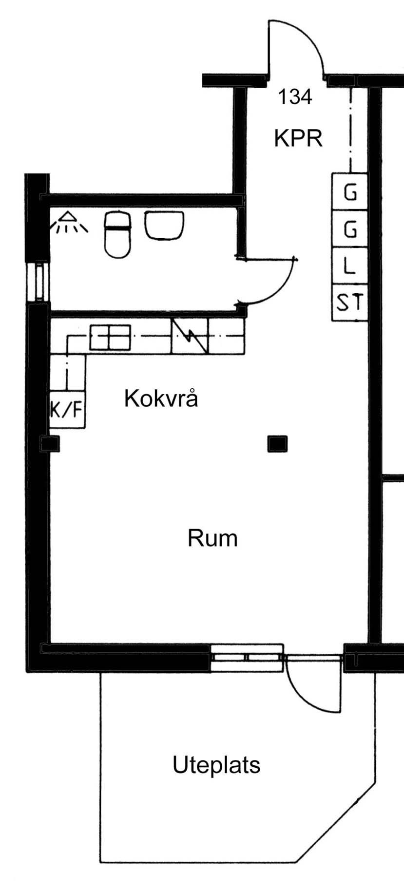 1 rums lägenhet i Skellefteå