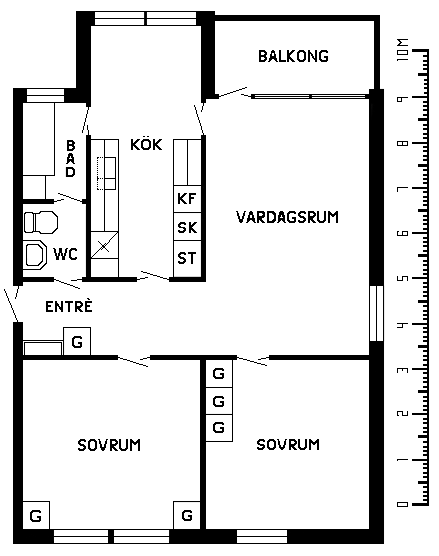 3 rums lägenhet i VIMMERBY