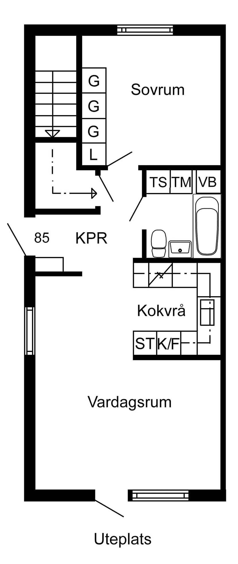 2 rums lägenhet i Bureå