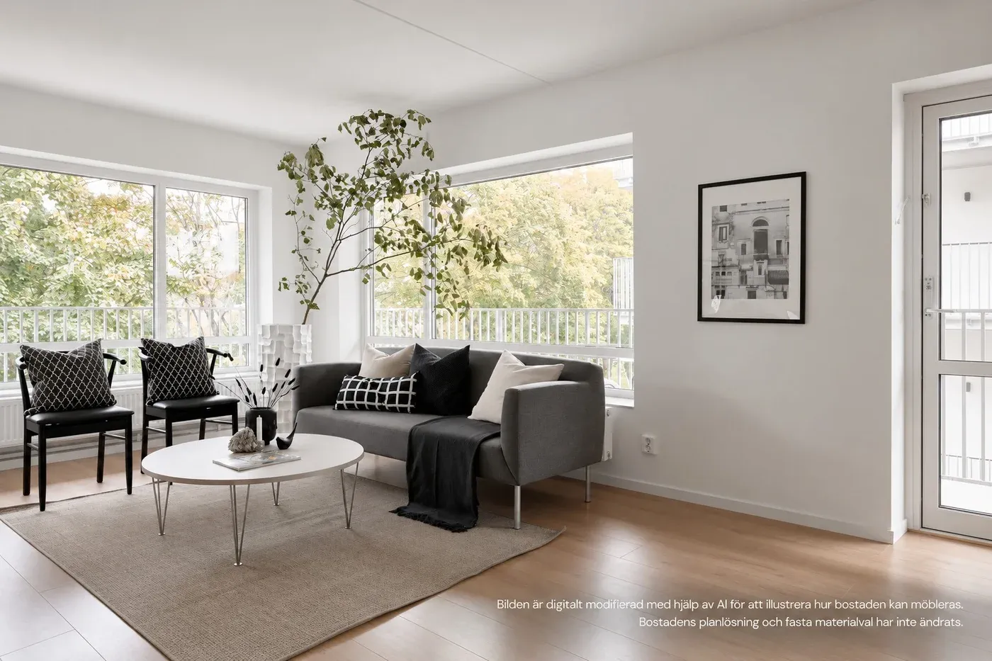Modern 3:a högst upp i huset med fantastisk utsikt och stor balkong