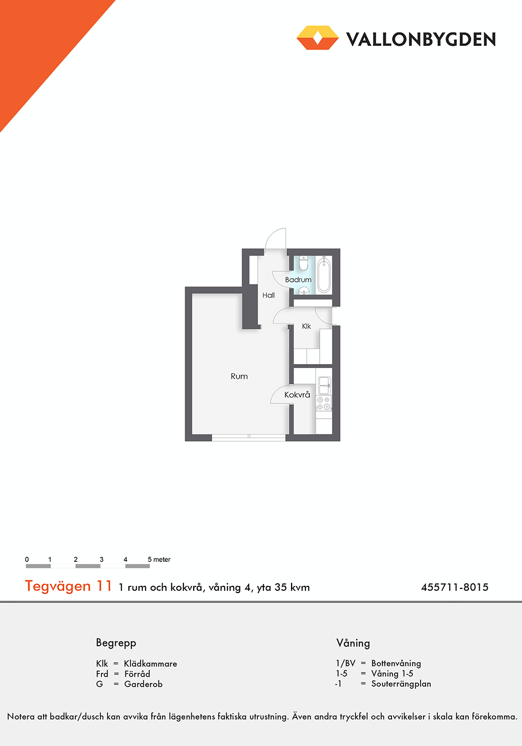 1 rums lägenhet i Finspång