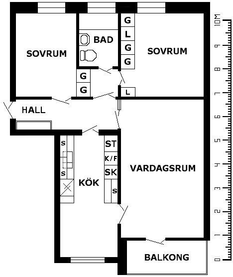 3 rums lägenhet i STOREBRO