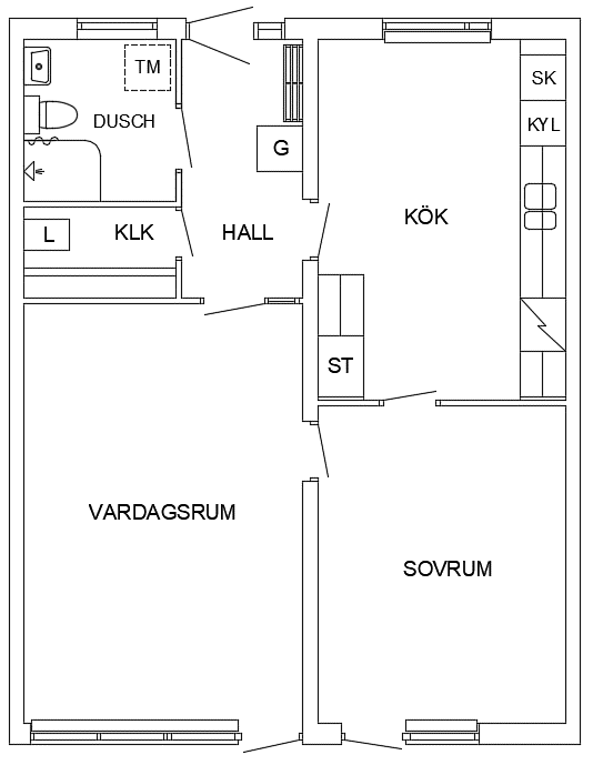 2 rums lägenhet i LJUSNE