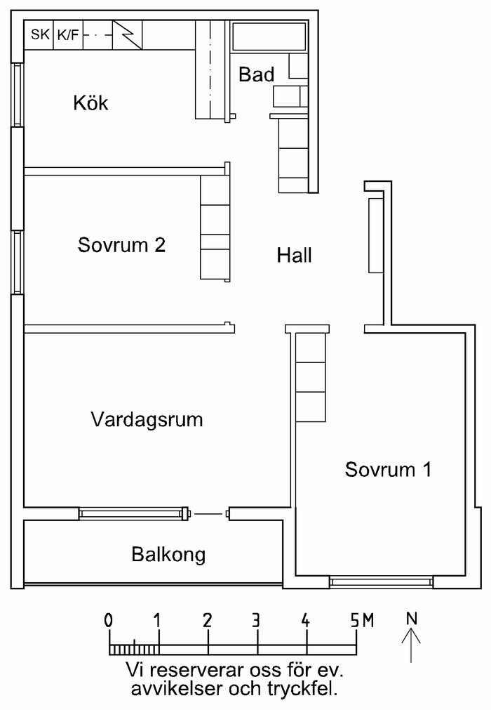 3 rums lägenhet i Gualöv