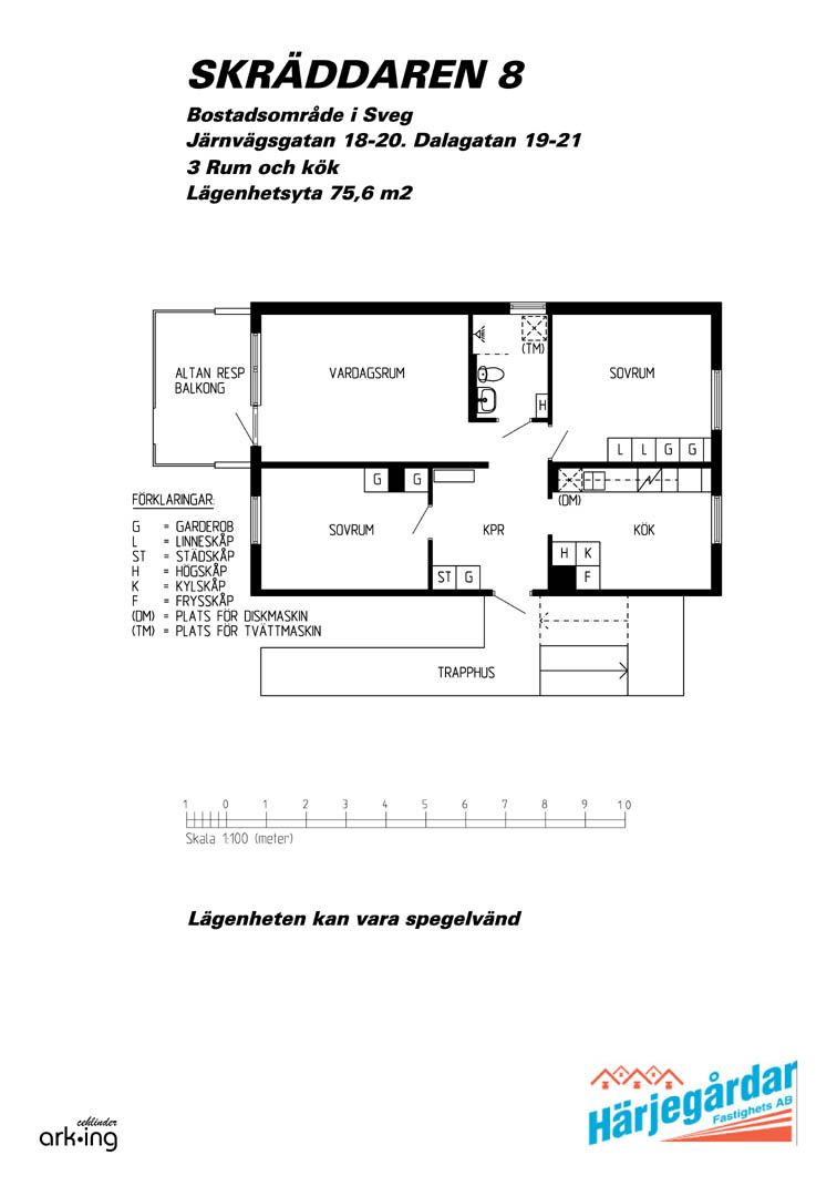 3 rums lägenhet i Sveg