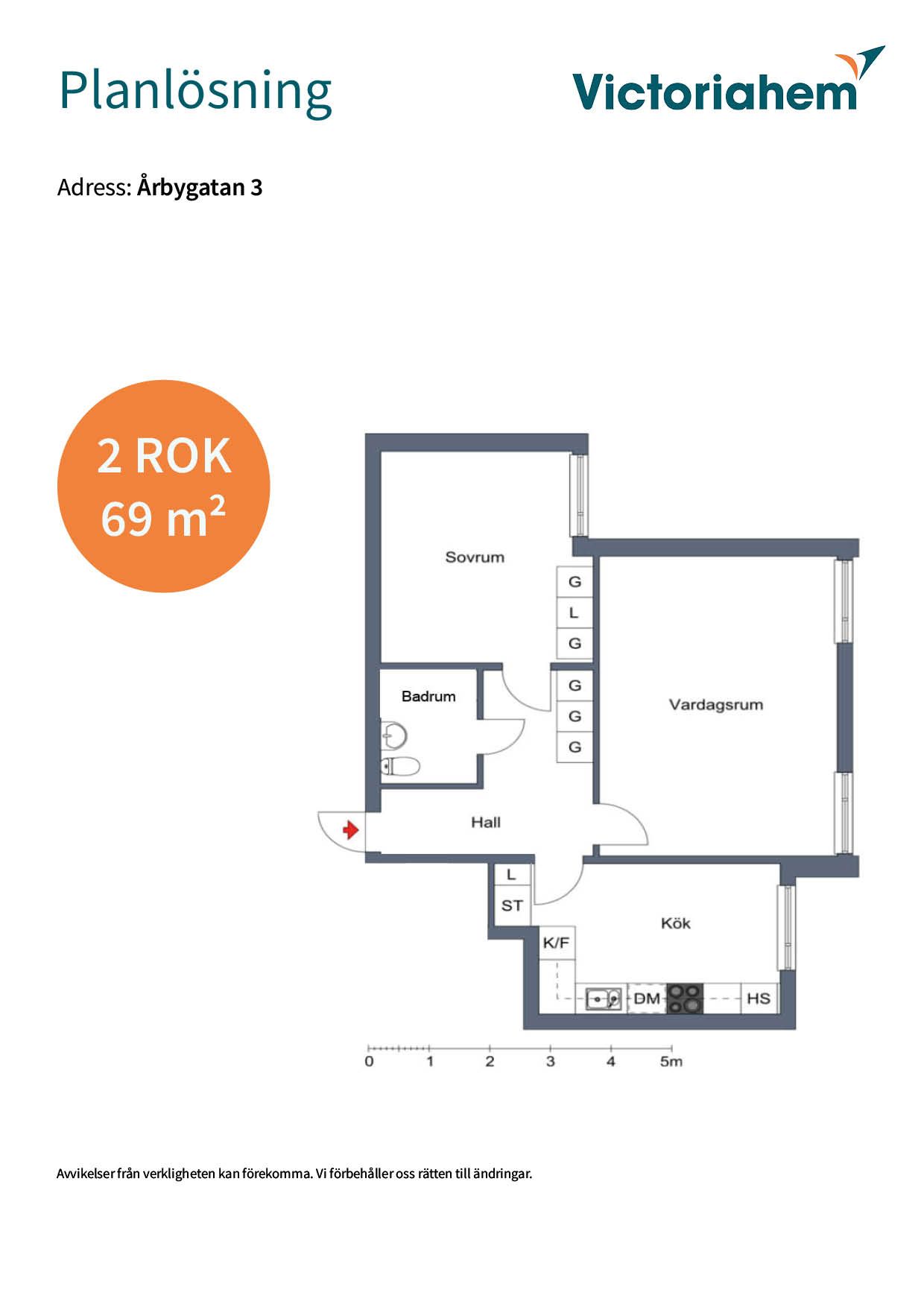 2 rums lägenhet i Eskilstuna