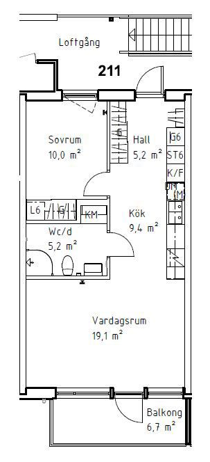 2 rums lägenhet i Byske