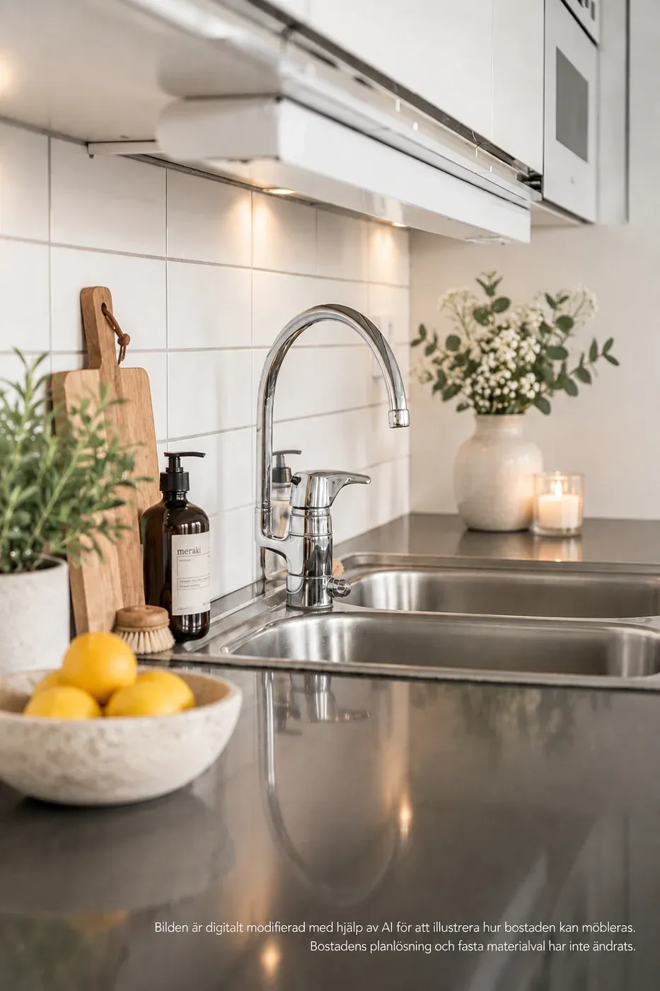 Modern och ljus 3ROK på loftplan med uteplats i centrala Kristianstad