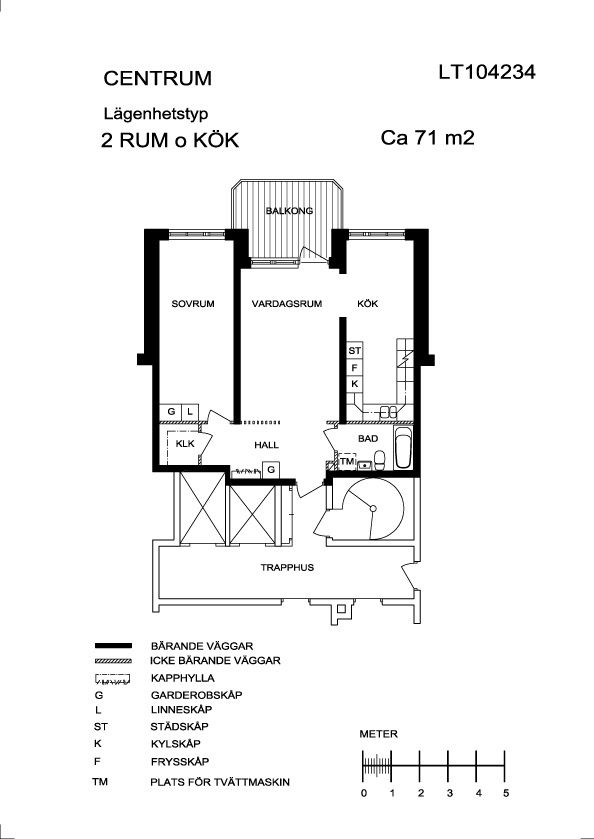 2 rum och kök