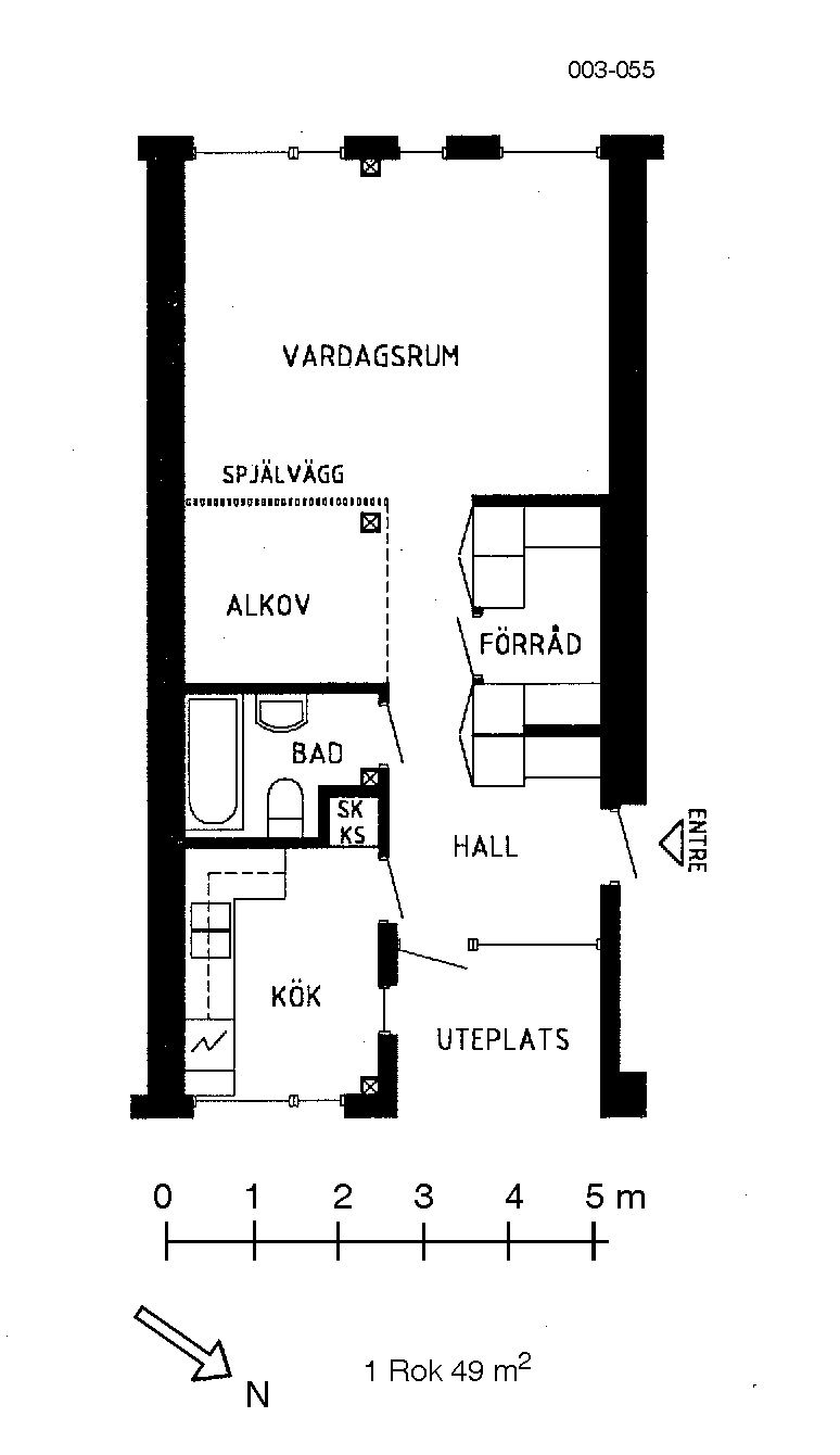 1 rums lägenhet i Vetlanda