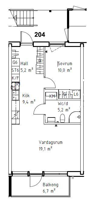 2 rums lägenhet i Byske