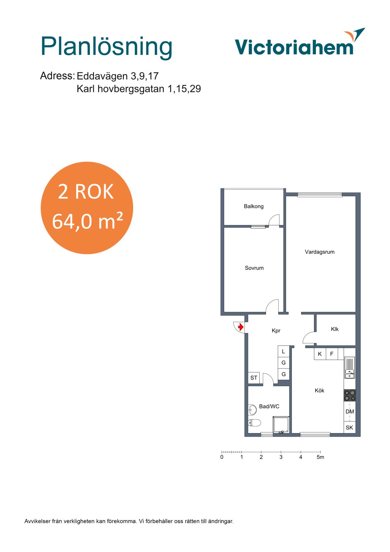 2 rums lägenhet i Eskilstuna