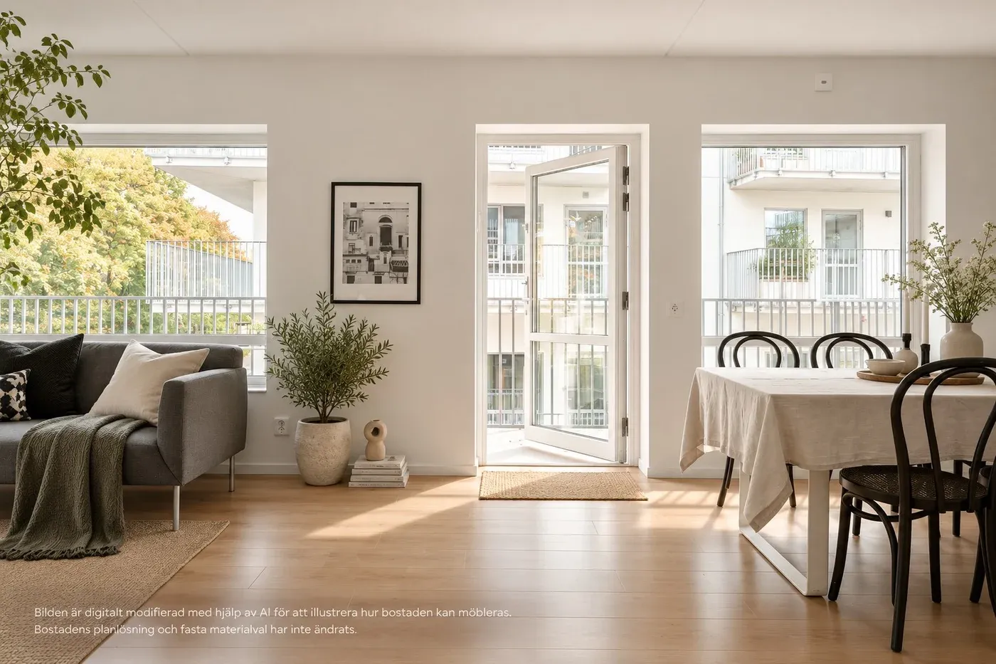 Modern 3:a högst upp i huset med fantastisk utsikt och stor balkong