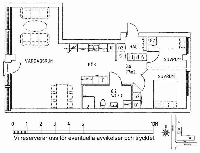 3 rums lägenhet i Bromölla