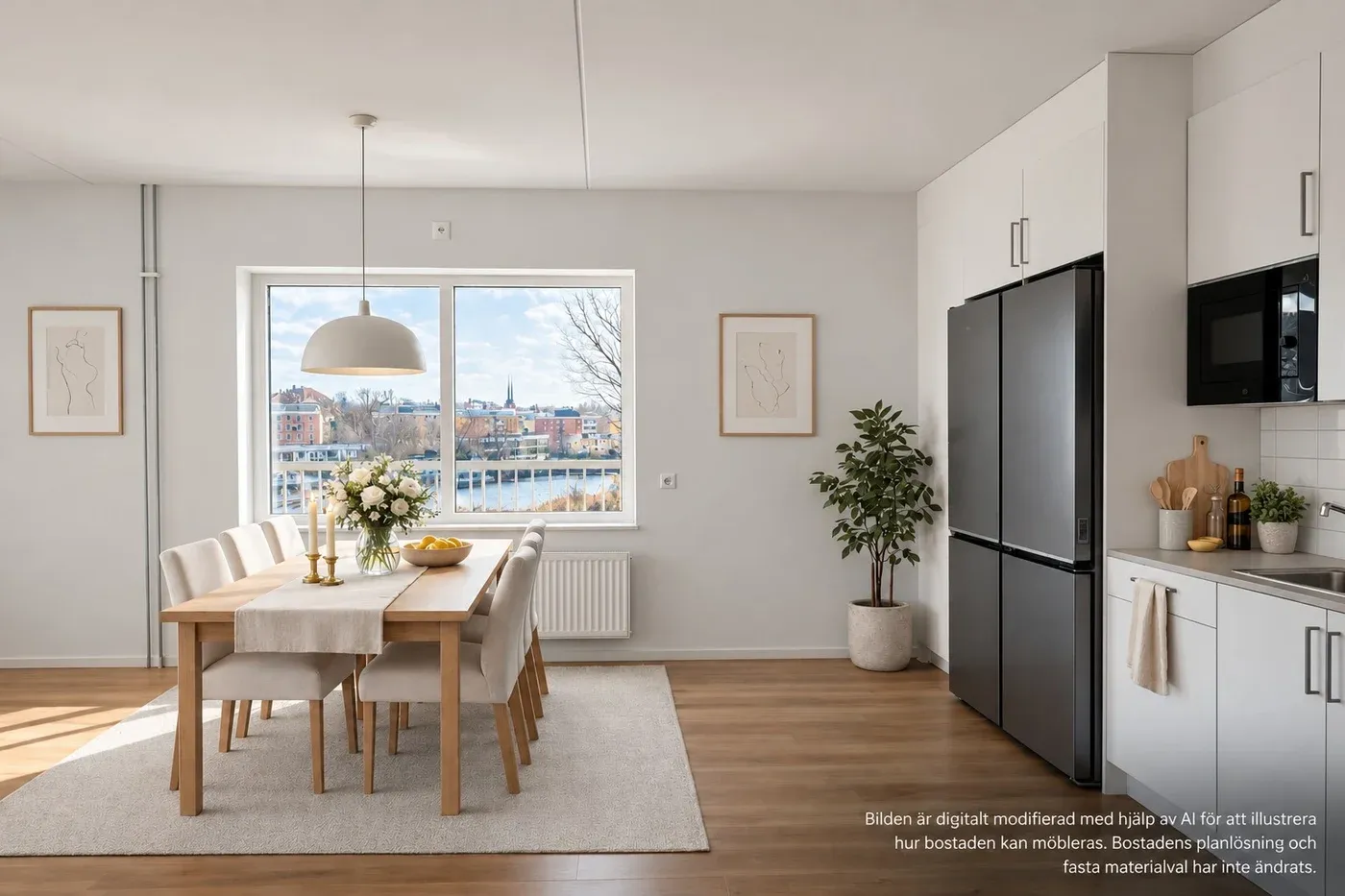 Ljus och välplanerad 3 rok med stor balkong