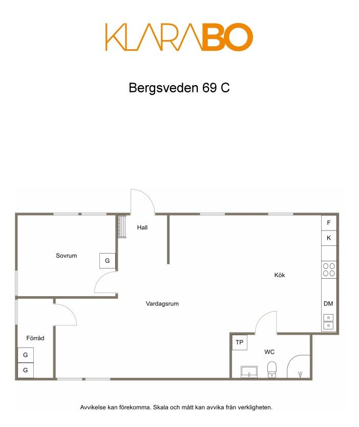 2 rums lägenhet i Bollnäs