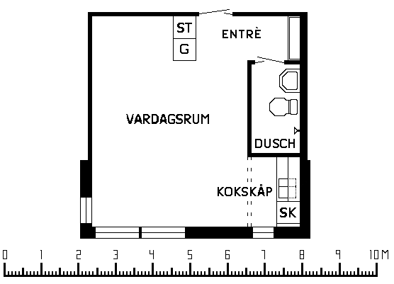 1 rums lägenhet i VIMMERBY