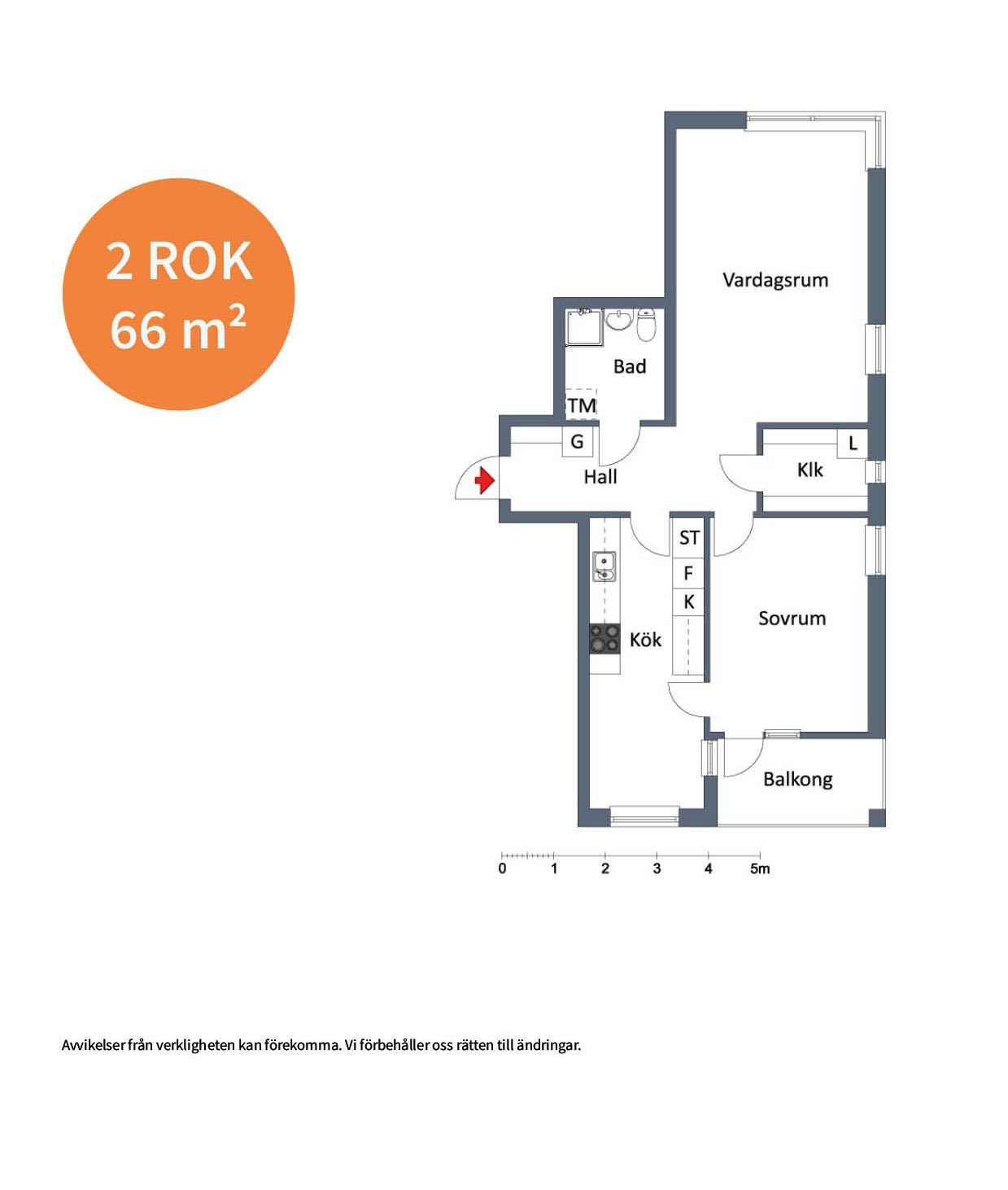 2 rums lägenhet i Eskilstuna