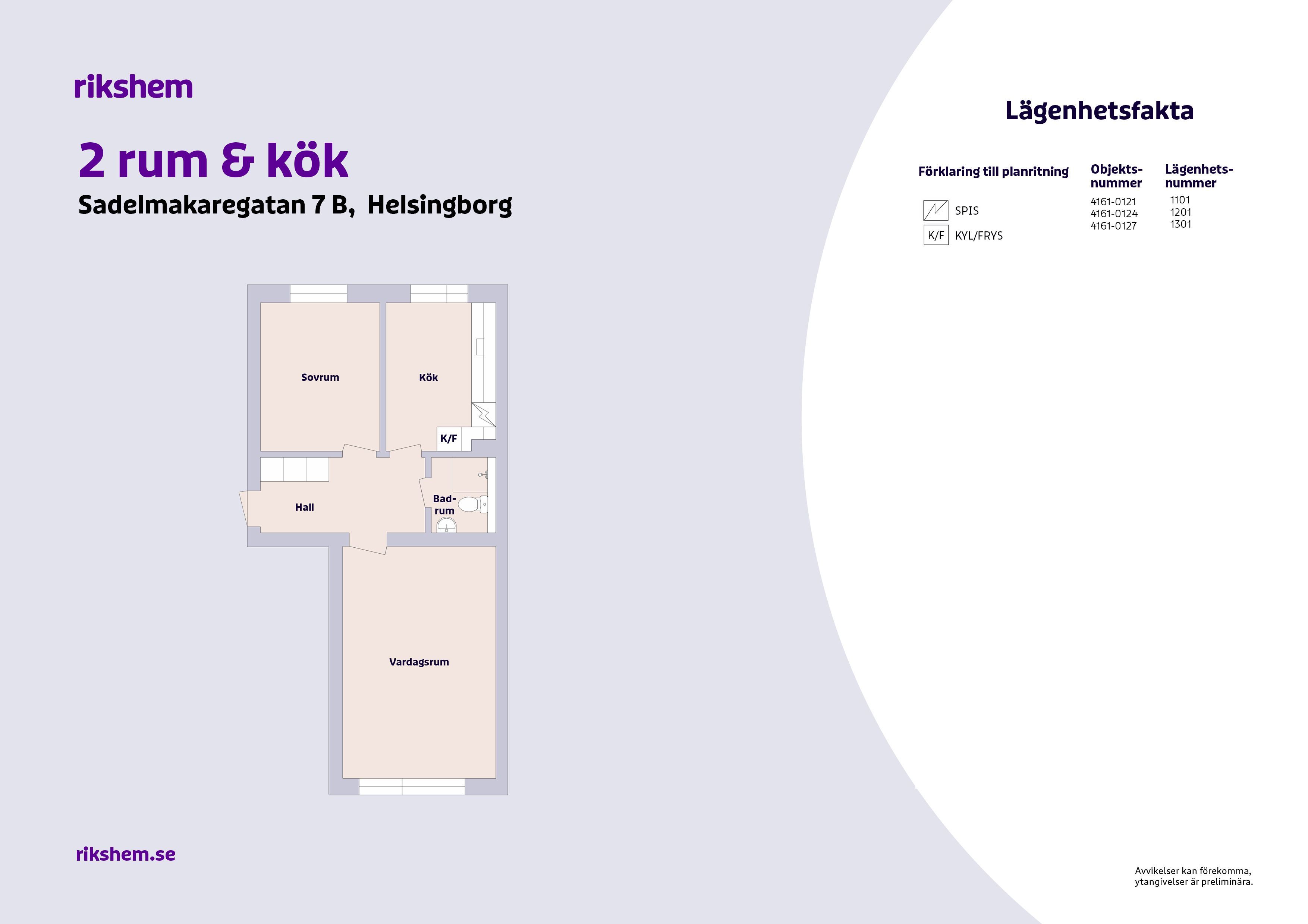2 rums lägenhet i Helsingborg 