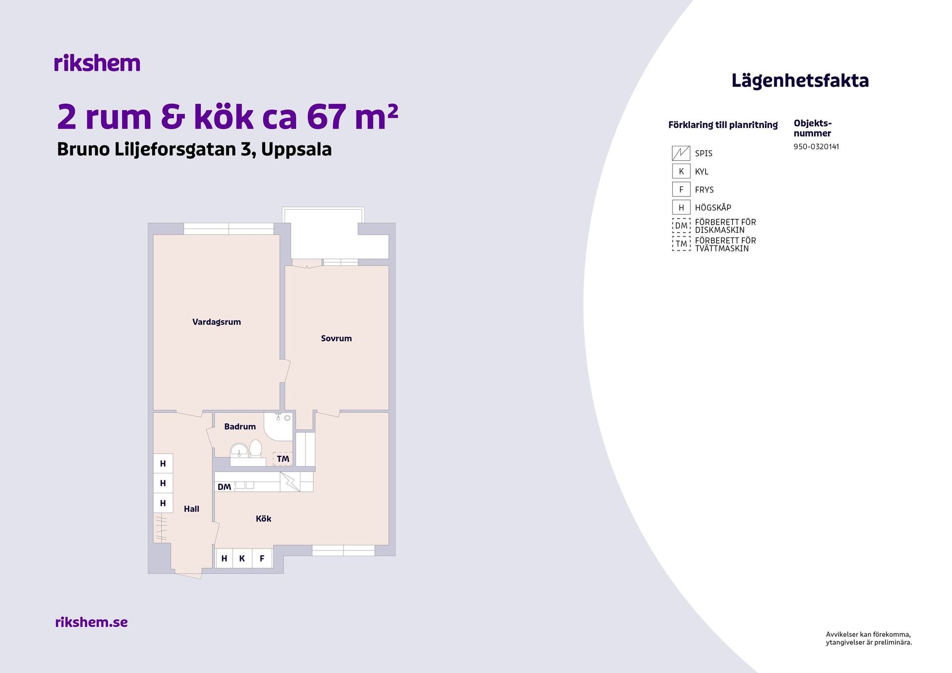 2 rums lägenhet i Uppsala